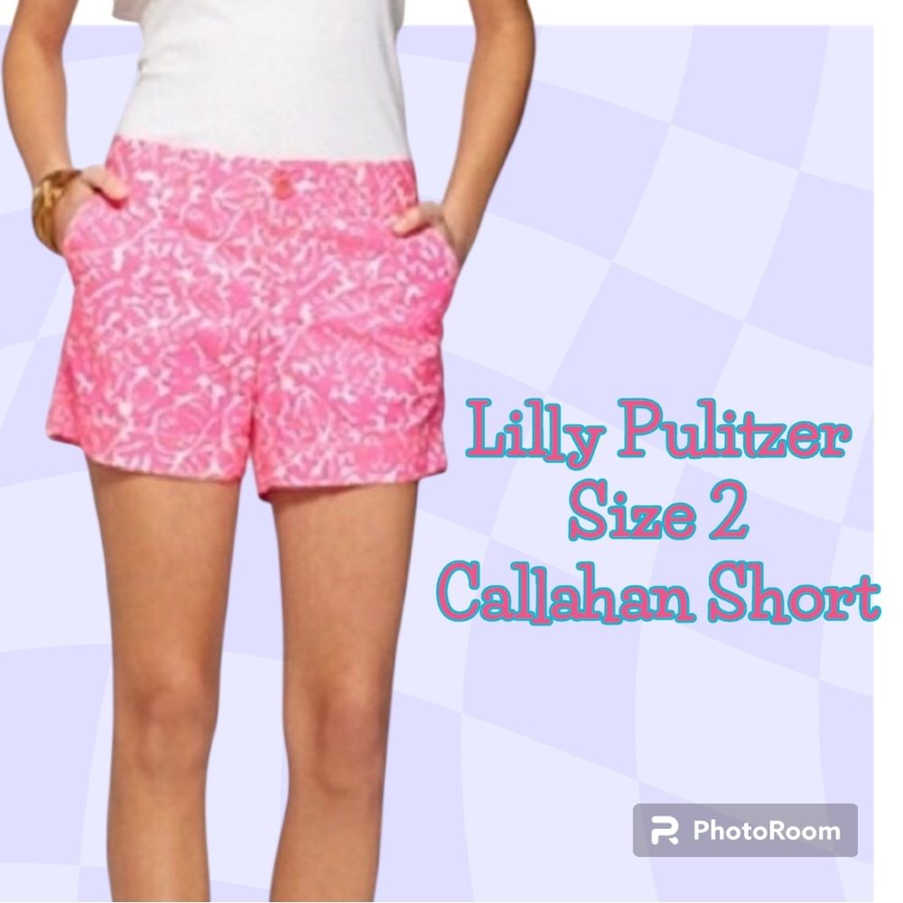 Lilly pulitzer Calahan Shorts NWOT Pink Cosmo-Mini Party Favors Size 2